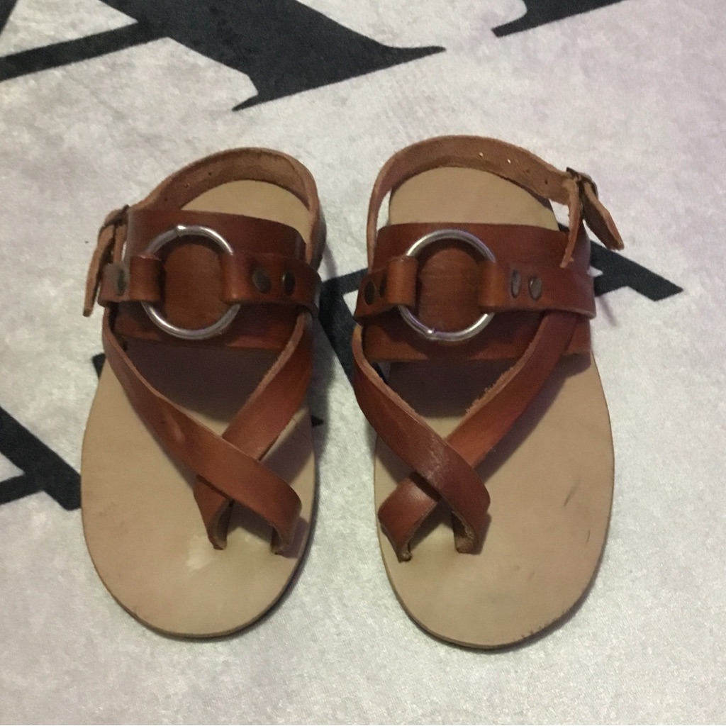 Handcrafted Genuine Leather Sandals Size 5